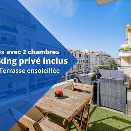 La Joliette; Duplex 2 Chambres, Parking Inclus+ Terrasse+ Ascenseur Marseille Kültér fotó